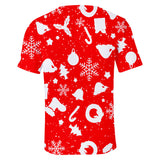 Christmas T-shirts Sports Xmas Gift Snowman 3D Graphic Summer Top Tees for Kids Adults