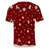 Christmas T-shirts Sports Xmas Gift Snowman 3D Graphic Summer Top Tees for Kids Adults