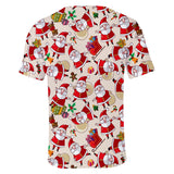 Christmas T-shirts Sports Xmas Gift Snowman 3D Graphic Summer Top Tees for Kids Adults