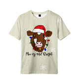 Christmas T-shirts Sports Xmas Gift Snowman 3D Graphic Summer Top Tees for Kids Adults