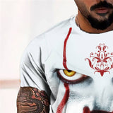 3D Graphic Prints Clown Design Men's T-Shirt Short Sleeve Tops