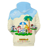 Summer Island Animal Crossing Amiibo 3D Print Cosplay Long Sleeve Jumper Hoodie for Kids Youth Adult
