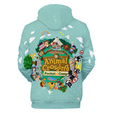 Light Blue Animal Crossing Cosplay Long Sleeve Jumper Hoodie for Kids Youth Adult