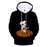 Black Animal Crossing Amiibo DJ KK Dog Guitar Long Sleeve Jumper Hoodie for Kids Youth Adult