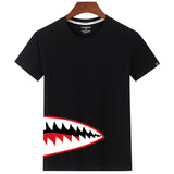 Fashion Cute Shark Printed Short Sleeve Cotton Casual T-shirt