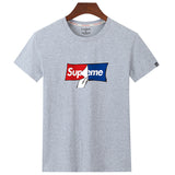 Funny Letter Supreme Print Short Sleeve Cotton Casual T-shirt
