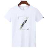 Funny Letter Z Print Short Sleeve Cotton Casual T-shirt