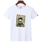 Summer Men's Project Print Short Sleeve Cotton Casual T-shirt