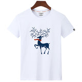 Fashion Summer Casual Cotton Tee Plain T-shirt Animal Deers Print