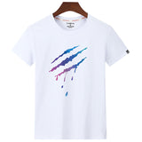 Fashion Summer Short Sleeve Cotton Casual T-shirt Scratch Print