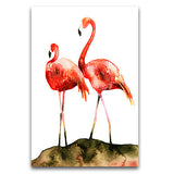 Flamingo Wall Art Prints Watercolor Canvas Poster