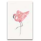 3pcs Flamingo Wall Watercolor Art Prints Canvas Poster