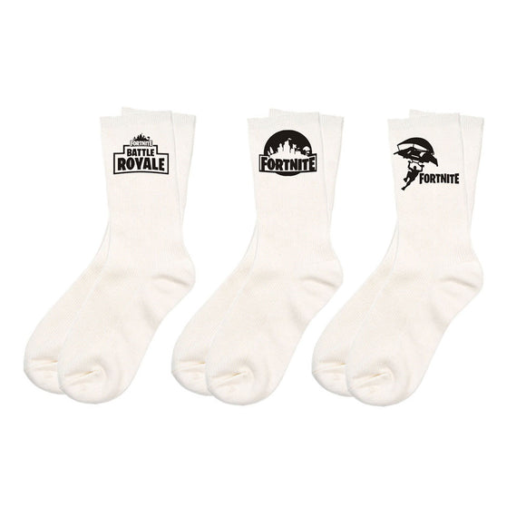 3 Pairs Fortnite Icon Cotton Socks