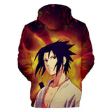 Fortnite Naruto Sasuke Uchiha Hoodies 3D Printed Casual Jumper for Kids Teen Adult