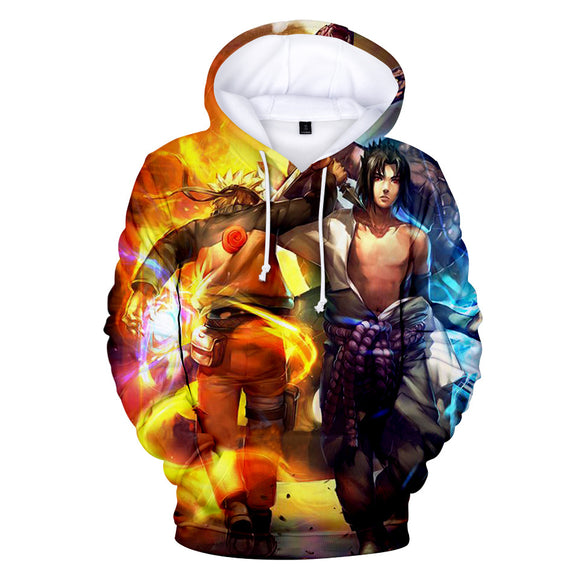 Fortnite Naruto Uzumaki Sasuke Uchiha Hoodies 3D Printed Casual Jumper