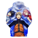 Fortnite Naruto Uzumaki Sasuke Uchiha Sakura Hoodies 3D Printed Casual Jumper