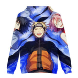 Fortnite Naruto Uzumaki Sasuke Uchiha Sakura Hoodies 3D Printed Casual Jumper