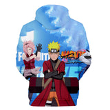 Fortnite Naruto Uzumaki Hoodies 3D Printed Casual Jumper for Kids Teen Adult