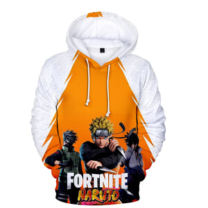 Fortnite Naruto Uzumaki Hoodies 3D Printed Casual Jumper for Kids Teen Adult