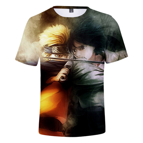 Fortnite Naruto Uzumaki Sasuke Uchiha T-shirts Sports Summer Top Tees Xmas Birthday Gift