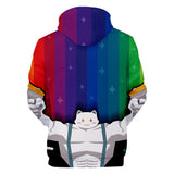 Rainbow Bear 3D Print Cosplay Long Sleeve Jumper Hoodie for Kids Youth Adult