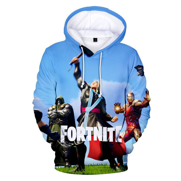 Fortnite Season 10 Hoodie 3D Drawstring Sweatshirt Pullover Cosplay Jumper