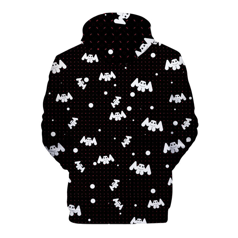 Fortnite DJ Marshmello Black Long Sleeve Hoodie for Kids Youth Adult