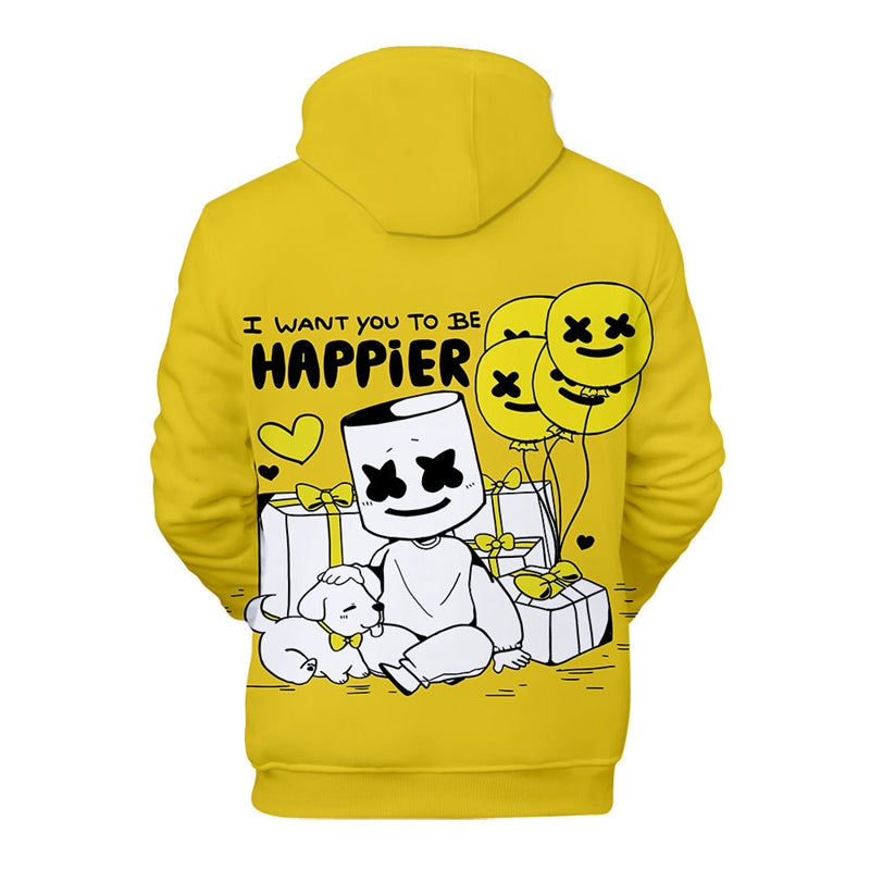 Fortnite DJ Marshmello I Want You to Be Happier Long Sleeve Hoodie
