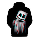 Fortnite DJ Marshmello Long Sleeve Black Hoodie for Kids Youth Adult