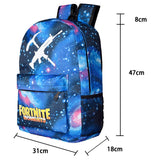 Galaxy Game Fortnite Printed Backpack Canvas School Bags