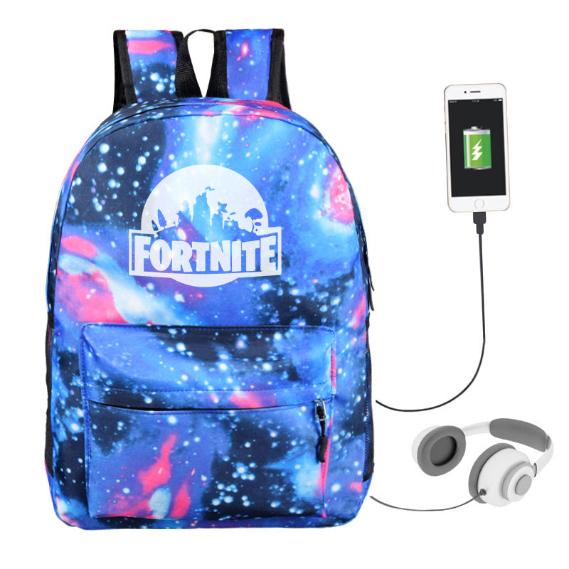 Fortnite backpack with usb port top