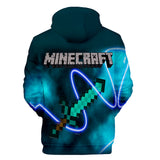 Minecraft Hoodie 3D Print Sweatshirt Clothing for Kids Youth Adult