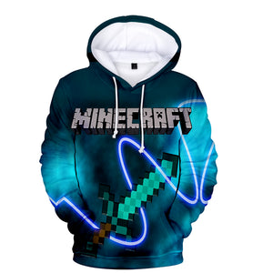Minecraft Hoodie 3D Print Sweatshirt Clothing for Kids Youth Adult