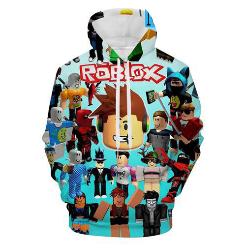 Hot Game Roblox Jumper Casual Sports Hoodie for Kids Youth Adult