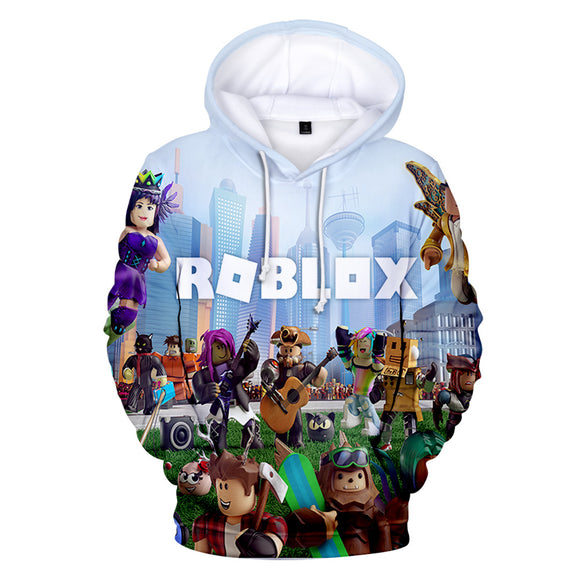 Hot Game Roblox Jumper Casual Sports Hoodie for Kids Youth Adult