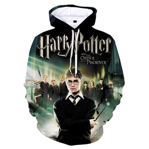 Harry Potter Hoodie 3D All Print Pullover Unisex Jumper