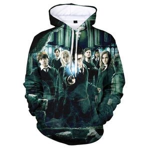 Harry Potter Hoodie 3D All Print Pullover Unisex Sweatshirt