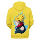 Hot Anime Cartoon Dragon Ball 3D Print Cosplay Yellow Hoodie Sweatshirts Tracksuit Jumper Kids Adult