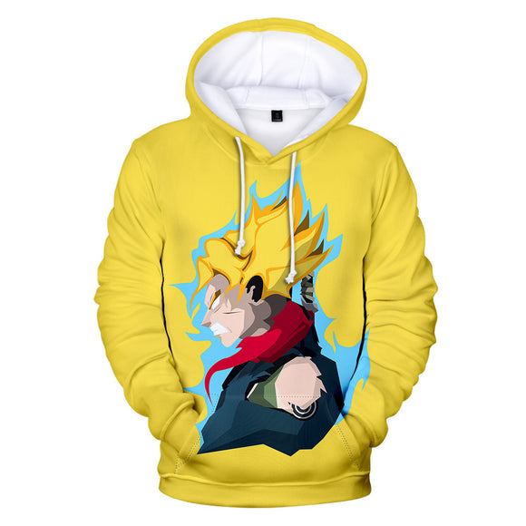 Hot Anime Cartoon Dragon Ball 3D Print Cosplay Yellow Hoodie Sweatshirts Tracksuit Jumper Kids Adult