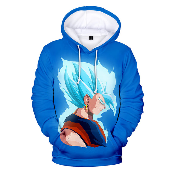 Hot Anime Cartoon Dragon Ball Son Goku Cosplay Blue Hoodie Sweatshirts Tracksuit Jumper Kids Adult