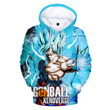 Hot Anime Cartoon Dragon Ball Goku Cosplay Blue Hoodie Sweatshirts Tracksuit Jumper Kids Adult