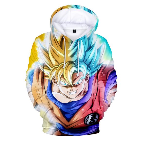 Hot Anime Cartoon Dragon Ball Color Goku Cosplay Hoodie Sweatshirts Tracksuit Jumper Kids Adult