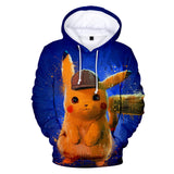 Hot Cartoon Pokemon Cosplay Blue Jumper Casual Sports Hoodies for Kids Youth Adult