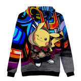 Hot Cartoon Pokemon Detective Pikachu Jumper Casual Sports Hoodies for Kids Youth Adult
