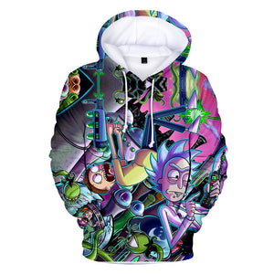 Hot Cartoon Rick and Morty 3D Print Cosplay Hoodie Pullover Sweatshirts Unisex Tracksuit Jumper