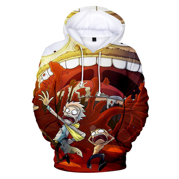 Hot Cartoon Rick and Morty 3D Print Cosplay Hoodie Pullover Sweatshirts Unisex Tracksuit Jumper