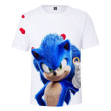 Hot Game Cartoon Sonic The Hedgehog 3D Printed Casual Sports T-Shirts Summer Top for Adult Kids