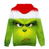 Christmas Cartoon The Grinch Cosplay Hoodie Sweatshirts Tracksuit Jumper Kids Adult