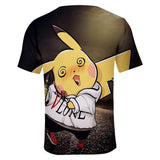 Hot Game Cartoon Pokeman Go Pikachu 3D Graphic Casual Sports T-Shirts Summer Plus Size Top