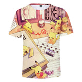Hot Game Cartoon Pokeman Go Pikachu 3D Graphic Casual Sports T-Shirts Summer Plus Size Top